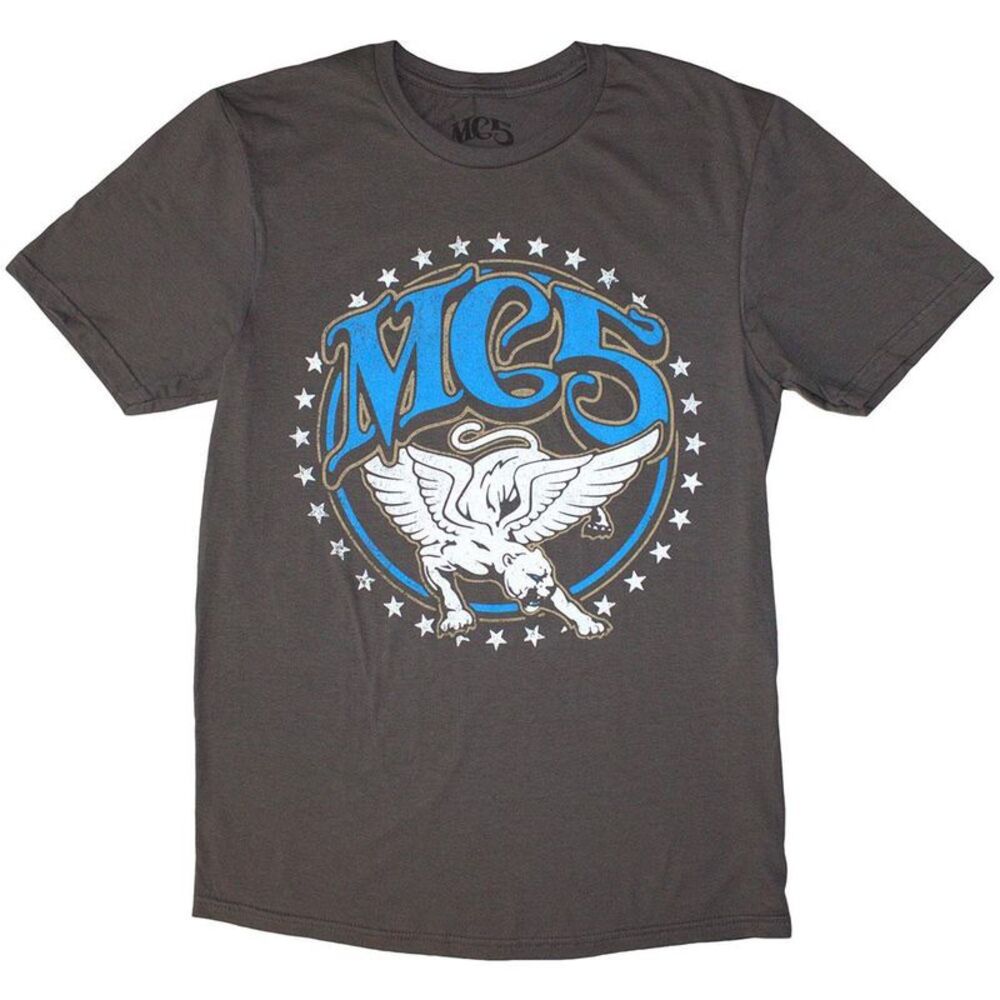 MC5 Unisex Adult Winged Panther T-Shirt / Charcoal Grey